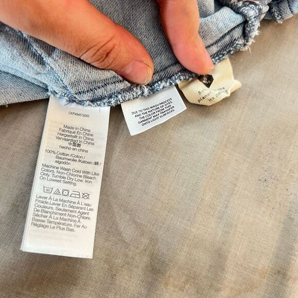 Madewell light Denim Peplum Cami size 4 - Picture 11 of 13